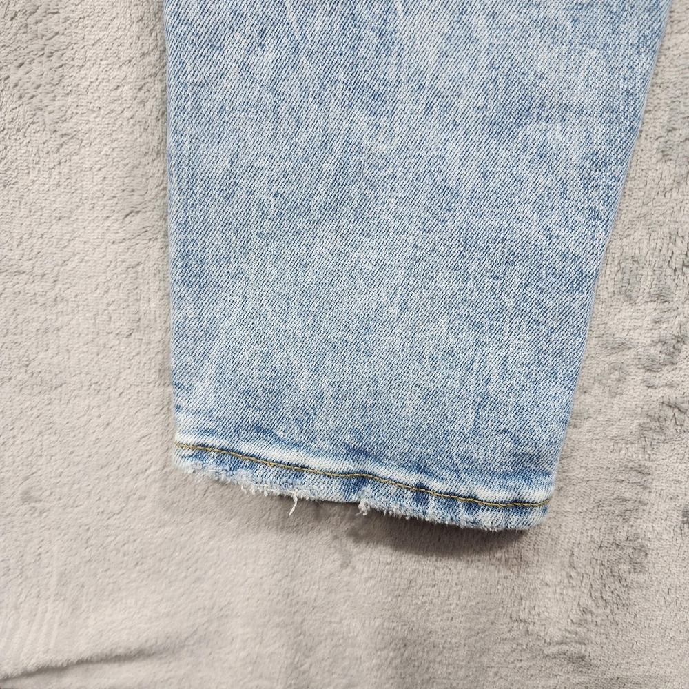 American Eagle Jeans Mens 30x36 Blue Skinny Distressed Stretch Denim Light Wash - Picture 4 of 15